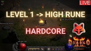 D2R  Level 1  High rune HC sorcerer [upl. by Swagerty]