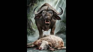 African wild buffalo vs White Animals  mammoth camel Lion Tiger Wolf blackpanther [upl. by Raviv433]