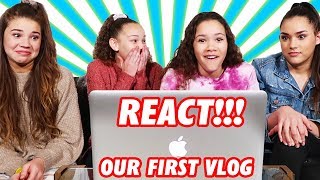 Reacting To Our First VLOG Ever  The Sister Tag [upl. by Cowles435]