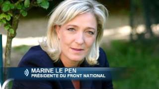 Marine le Pen  quotHollande et Sarkozy sont interchangeablesquot [upl. by Darahs]