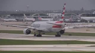 Heavy Boeing 777 Takeoff  AA 110  Chicago OHare Plane Spotting [upl. by Barthelemy]