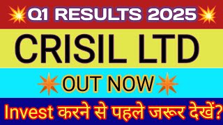 Crisil Q2 Results 2024 🔴 Crisil Results 🔴 Crisil Stock Analysis 🔴 Crisil Share Latest News [upl. by Nnaeirrac]