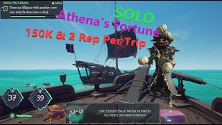 How I SOLO Athenas Fortune Levels FAST amp EASY Sea of thieves [upl. by Strohl194]