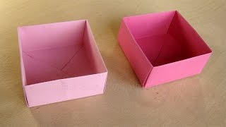 Schachtel mit Deckel basteln mit Papier  Origami Box falten  Basteln Ideen [upl. by Ellenor725]