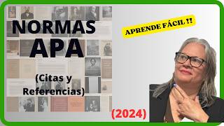 6 🎓 Normas APA Citas y Referencias bibliográficas 2024 [upl. by Xylina16]