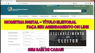 Agendamento Biometria Eleitoral On Line Como Fazer  Utilidade Pública [upl. by Franny]