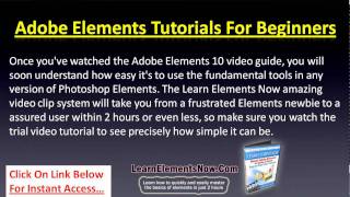 Adobe Elements 10 Video Tutorial Training [upl. by Siderf986]