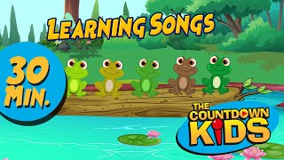 30 Minutes of Learning Songs  The Countdown Kids  Kids Songs amp Nursery Rhymes  Lyrics Video [upl. by Adyaj]