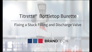 Freeing a stuck filling and discharge valve on a Titrette bottletop burette [upl. by Dex919]