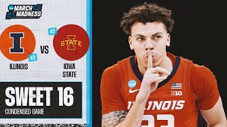 Illinois vs Iowa State  Sweet 16 NCAA tournament extended highlights [upl. by Artimid643]