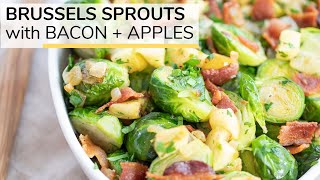 BRUSSELS SPROUTS WITH BACON  APPLES [upl. by Montagna]