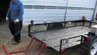 Homemade Wood Lift for utility trailer [upl. by Jehiah233]