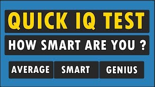 IQ Test For Genius Only  How Smart Are You [upl. by Rebekkah]