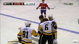 Fight Tom Wilson vs Jamie Oleksiak 121918 [upl. by Nareik]