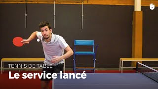 Apprendre le service lancé avec Tristan Flore  Tennis de Table [upl. by Llewen294]