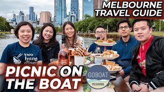 PICNIC ON THE BOAT with GOBOAT  Melbourne Travel Guide  Australia [upl. by Adnolay633]