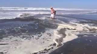 Strong tide current at Ocean Beach [upl. by Smailliw]