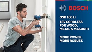 Bosch GSB 180LI Professional  Cordless Combi for Brick Wall Metal amp Wood [upl. by Elleirua]