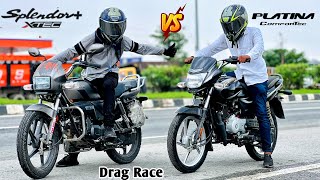 Hero Splendor  Xtec 20 Vs Bajaj Platina 100  Drag Race  कांटे की टक्कर 😱 [upl. by Nav254]