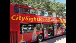 City Sightseeing Munich Bus  Stadtrundfahrt München Bus  Streets of Munich  Straßen von München [upl. by Eralcyram310]