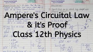 Amperes Circuital Law 12th Physics NCERT Chapter 4 Moving Charges amp Magnetism [upl. by Eniamrahs607]