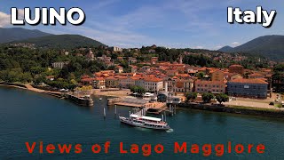 Lago Maggiore Italia LUINO Lake side Drone 4k [upl. by Vizzone255]