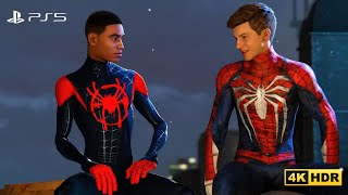 SpiderMan Miles Morales The Spider verse Suit Walkthrough Gameplay PS5 4K 60FPS HDR Part1 [upl. by Rosinski846]