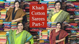 Khadi cotton saree part7Surekha SelectionsVijayawadaDecember 16 2020 [upl. by Ahsier687]