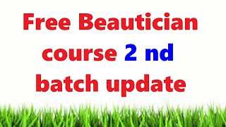 Free beautician course with certificate in Tamil [upl. by Behah]