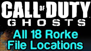 COD Ghosts Rorke File Locations Guide Call of Duty Rorke Intel Locations Audiophile Achievement [upl. by Anemolif742]