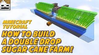 Minecraft Tutorial 112 How To Build A Lossless Fully Automatic Double Drop Sugar Cane Farm [upl. by Gregoor]