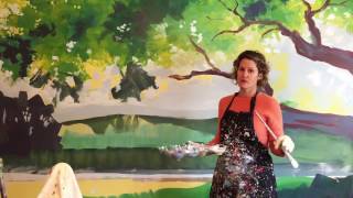 How to Paint a Wall Mural in 1 Day [upl. by Belita]