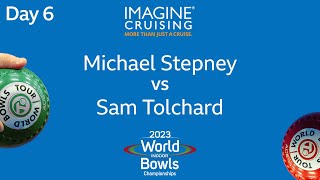 World Indoor Bowls Championship 2023  Michael Stepney vs Sam Tolchard  Day 6 Match 1 [upl. by Morocco]