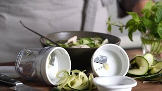 Zucchini Noodle Faux Pho with the Paderno Handheld Spiralizer [upl. by Gaul584]