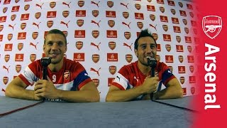 Lukas Podolski and Santi Cazorla  UnClassic Commentary [upl. by Amorete485]