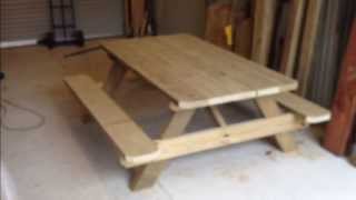 Making a solid outdoor picnic table [upl. by Madid]