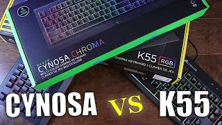 Razer Cynosa Chroma VS Corsair K55 [upl. by Behlke]