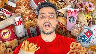 I Ate The UNHEALTHIEST Fast Food Items From TOP 10 Fast Food Restaurants [upl. by Acinorrev]