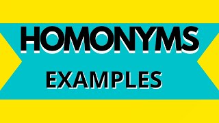 Homonyms examples  Mommy Merai [upl. by Leslee]