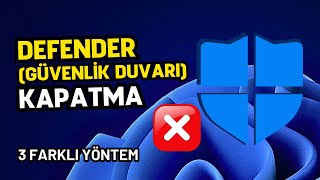 Windows 11 Defender Güvenlik Duvarı Kapatma  Windows 11 Defender Kapatma [upl. by Christos]