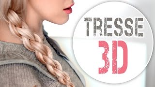 Tresse 3D à 4 brins ✿ Tuto coiffure pour tous les jours [upl. by Anniala]