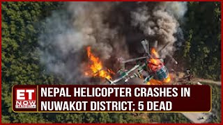 Helicopter Crash in Nepals Nuwakot 4 Chinese Nationals and Pilot Feared Dead  Top News [upl. by Lekzehcey]