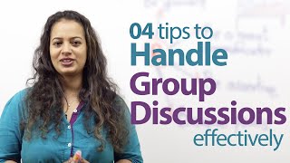 04 tips to handle Group Discussions effectively  Free English lessons [upl. by Dyan]