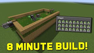 Minecraft Sugarcane Farm 117  Easy amp Automatic Farm Fast Build 120 Tutorial [upl. by Vachill]