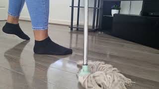 ASMR Cleaning through the house with Mop amp Swiffer No talking [upl. by Occir]