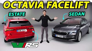 2024 Skoda Octavia facelift REVIEW Hatch vs Estate vRS [upl. by Luba]