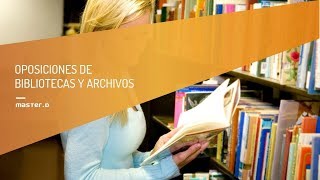 Oposiciones Auxiliar de Bibliotecas 🔸 MasterD [upl. by Akirre]