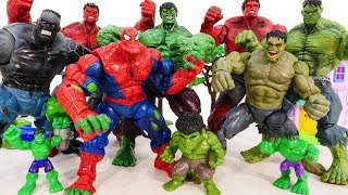 HULK SMASH Toys Collections Go  Red Hulk Spider Hulk Vs Incredible Hulk Marvel Avengers Battle [upl. by Barrada702]