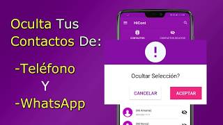 Oculta tus contactos de whatsapp y de teléfono con esta aplicación [upl. by Aihsiyt]