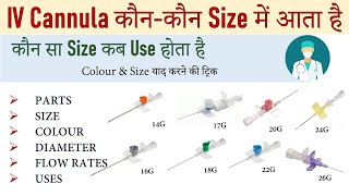 Iv Cannula Size Color Length Flow Rate Uses  For Nursing and Medical Students [upl. by Euqirdor]